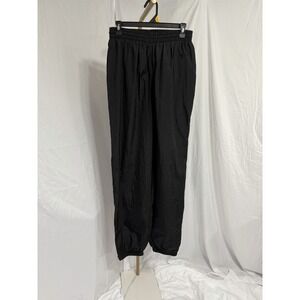 Champion Vintage 90s‎ Black Nylon Warmup Basketball Sweatpants L